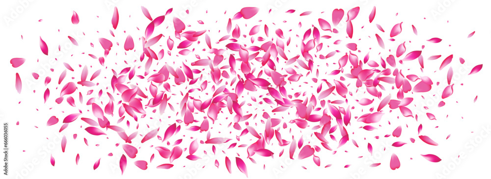 Pink Flower Petal Vector Panoramic Background. Pink Flower Petal Vector Panoramic Background.