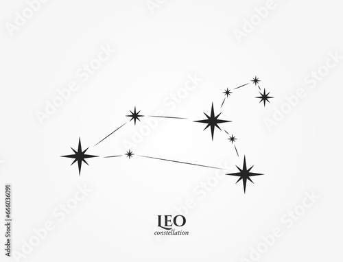 leo zodiac constellation. astrological and horoscope symbol