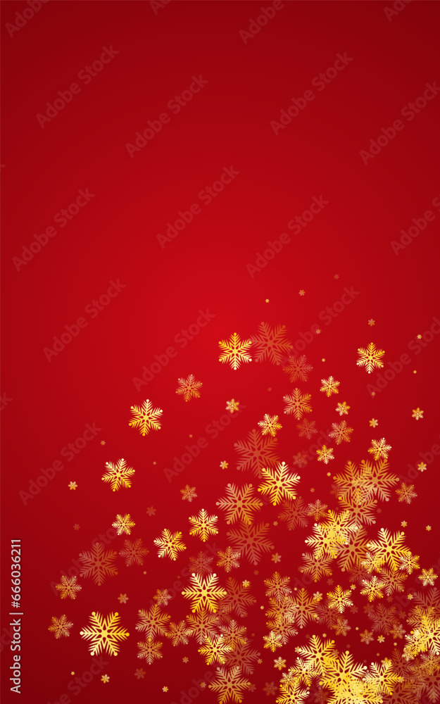 Gray Snowflake Vector Red Background. Light Snow