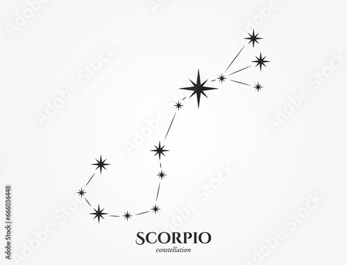 scorpio zodiac constellation. astrological and horoscope symbol