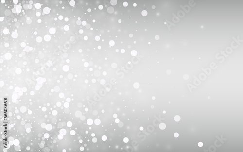Gray Snow Vector Silver Background. Sky Blizzard