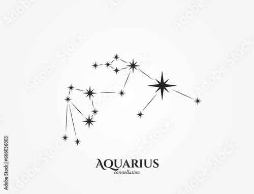 aquarius zodiac constellation. astrological and horoscope symbol