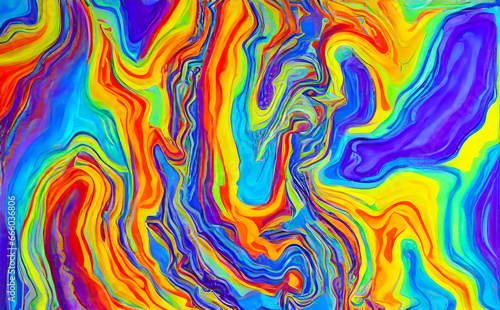 Trippy psychedelic colors trance style wave distort background paint texture