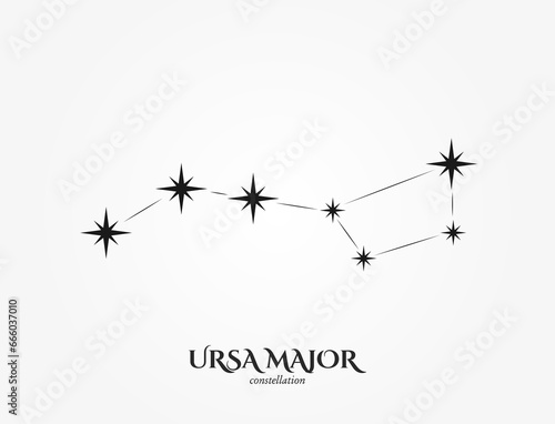 ursa major constellation. astronomy and stars design element