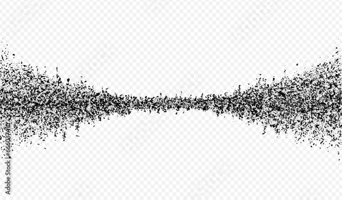 Gloomy Noise Vector Transparent Background. Black