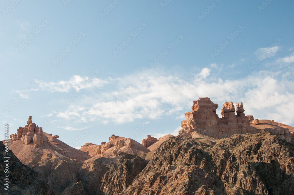 The Valley of castles or a part of Charyn canyon in the Republic of Kazakhstan