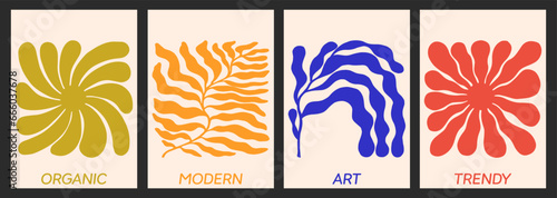 Matisse Abstract Art Set, Aesthetic Modern Art, Boho Decor, Minimalist Art, Illustattion, Vector, Poster, Postcard.