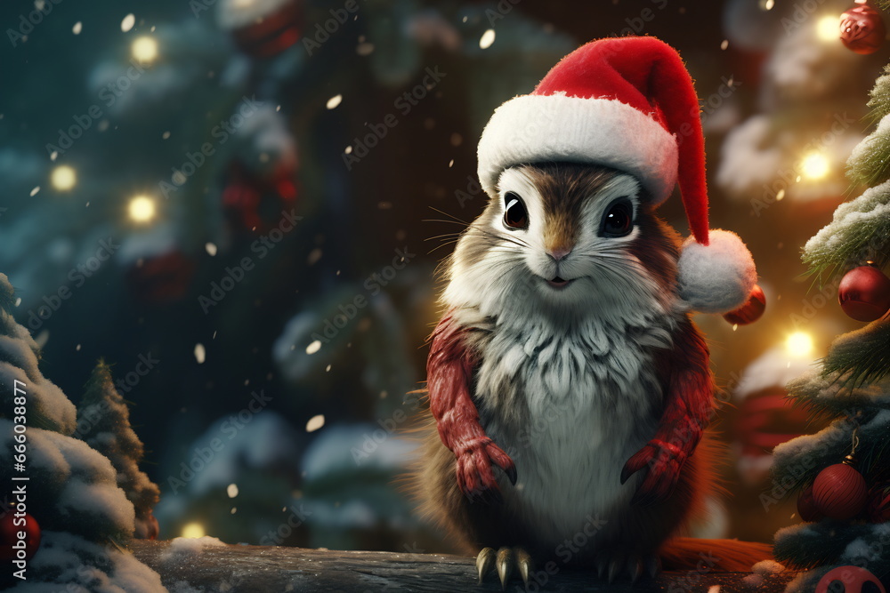 Christmas woodland creatures. Nordic animals Christmas woodland creatures. Nordic animals