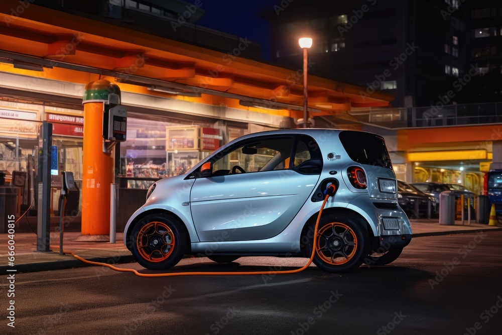 small electric car ideal for city refueling