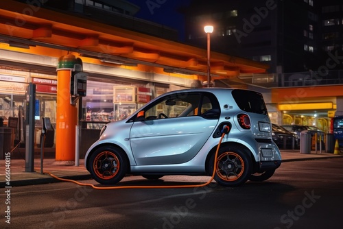 small electric car ideal for city refueling © Eva Corbella