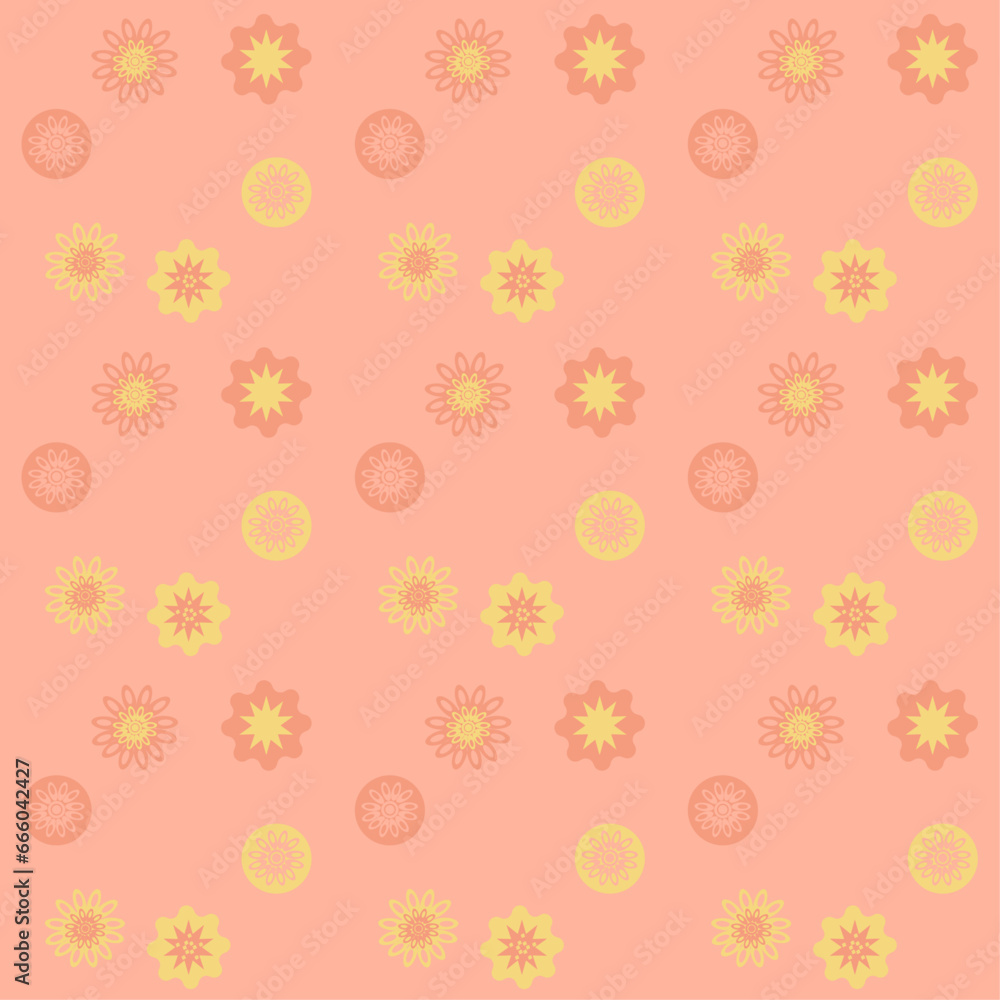 Seamless pattern floral symmetrical background Seamless pattern floral symmetrical background