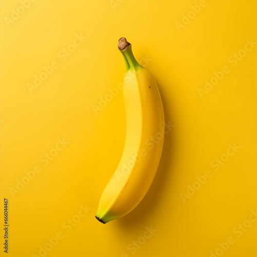 banana on a yellow background