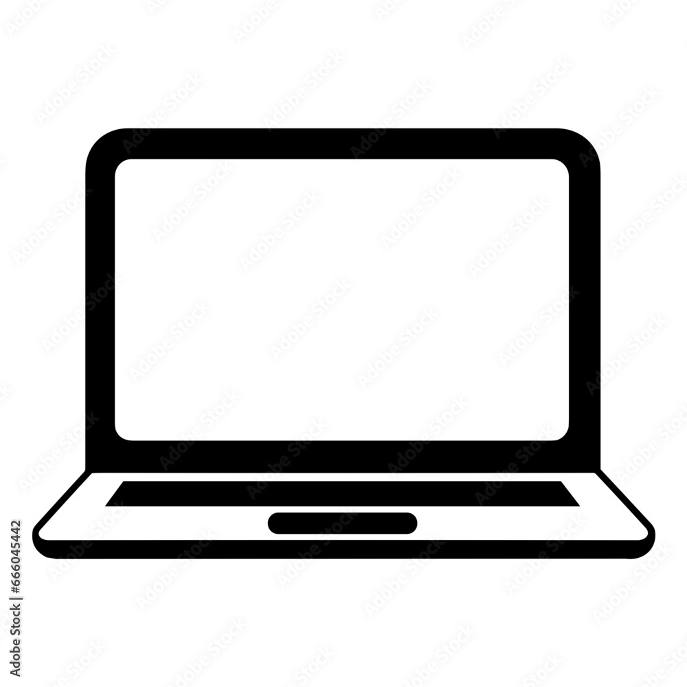 Simple Icon Illustration of Laptop. SVG Vector Simple Icon Illustration of Laptop. SVG Vector