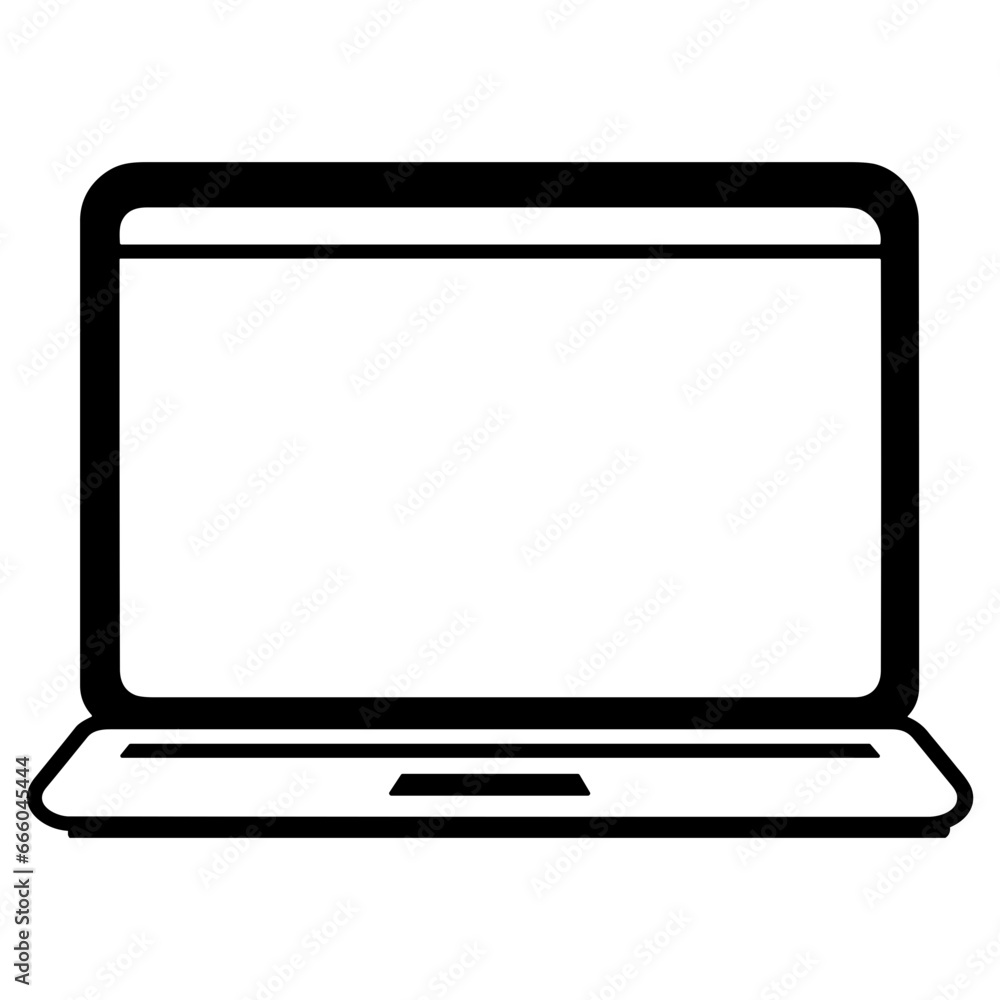 Simple Icon Illustration of Laptop. SVG Vector Simple Icon Illustration of Laptop. SVG Vector
