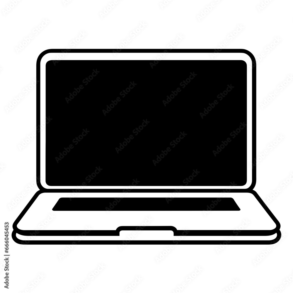 Simple Icon Illustration of Laptop. SVG Vector Simple Icon Illustration of Laptop. SVG Vector