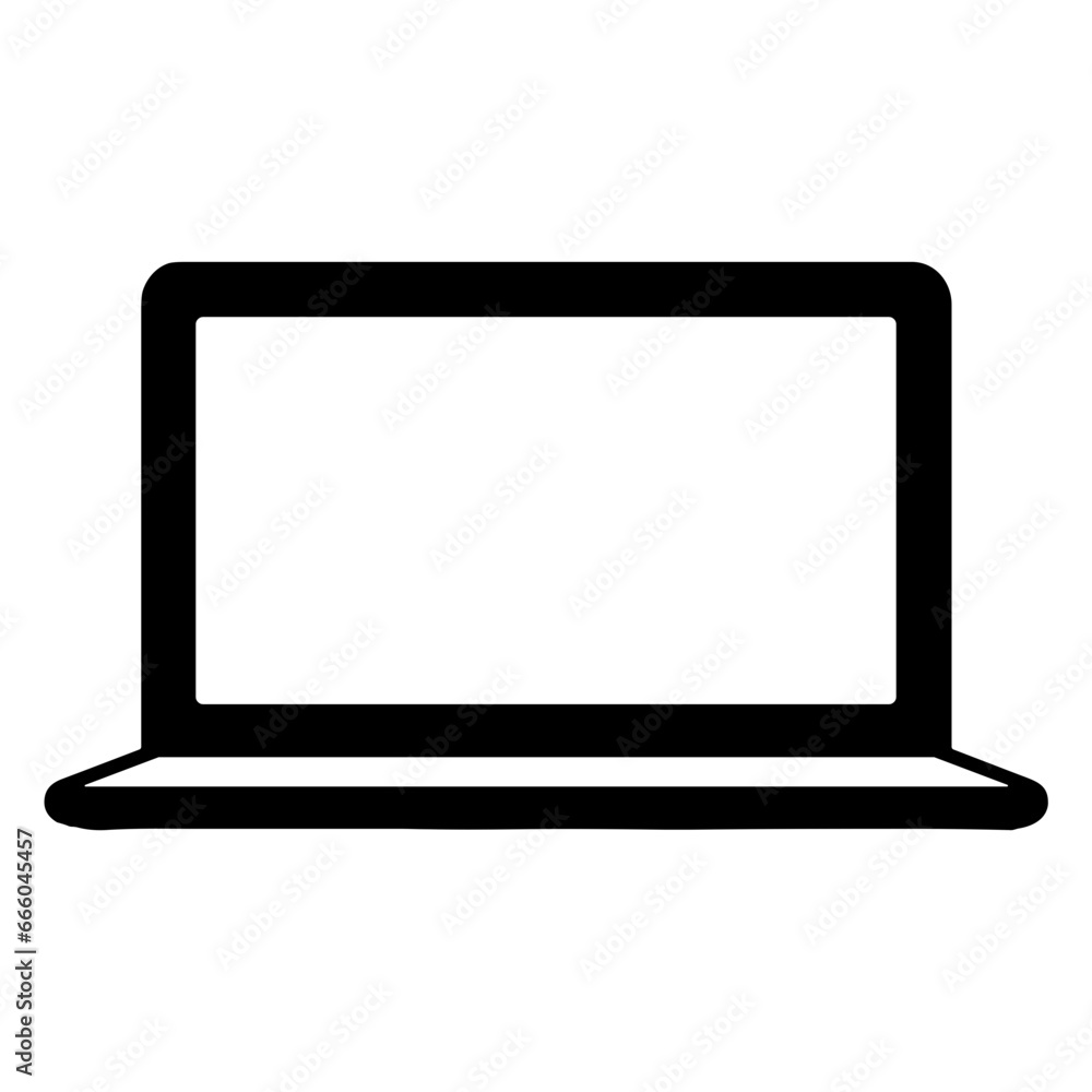 Simple Icon Illustration of Laptop. SVG Vector Simple Icon Illustration of Laptop. SVG Vector