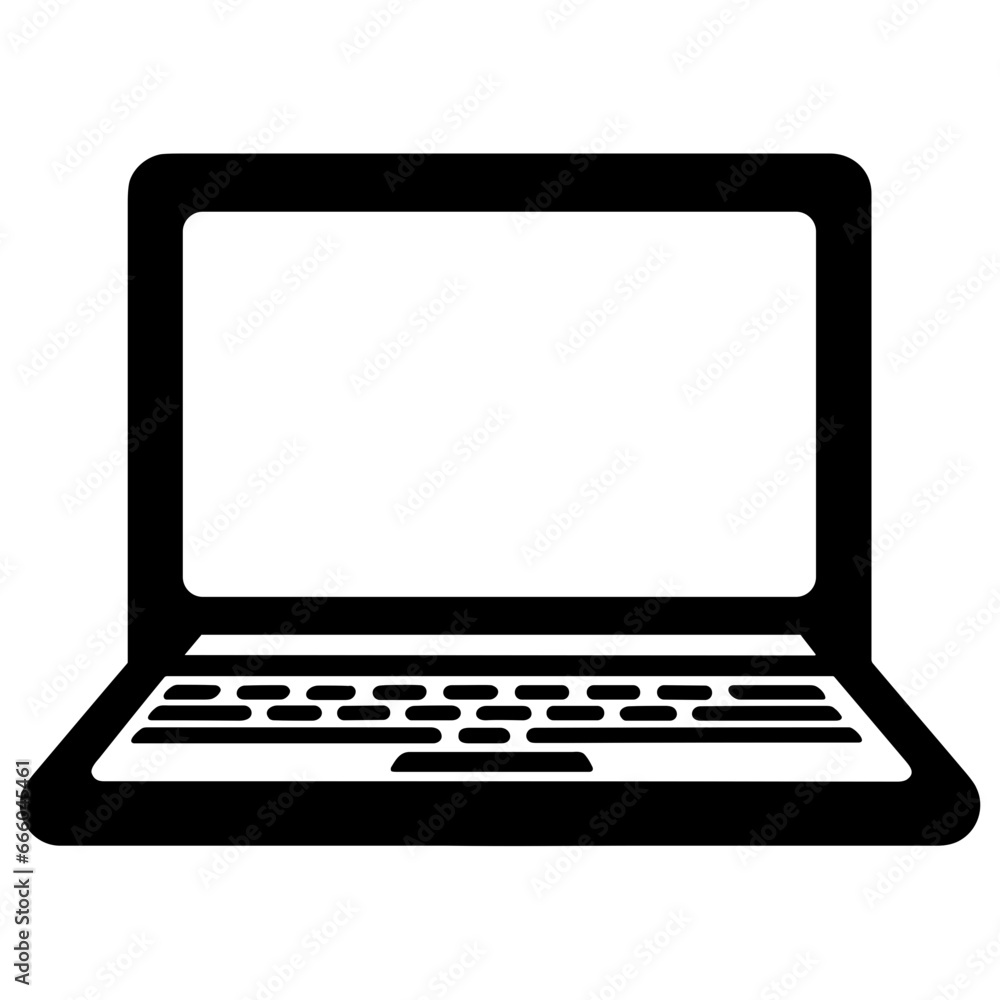 Simple Icon Illustration of Laptop. SVG Vector Simple Icon Illustration of Laptop. SVG Vector