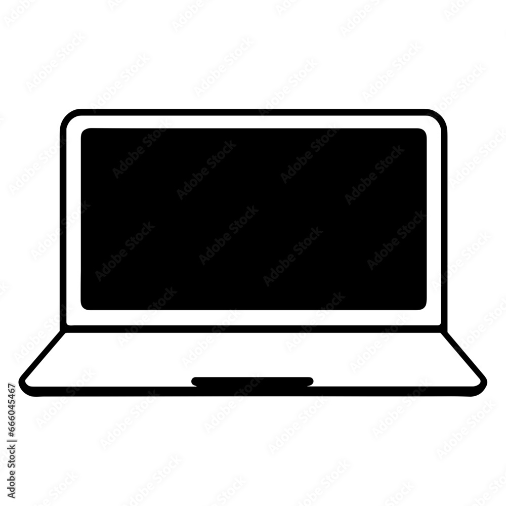 Simple Icon Illustration of Laptop. SVG Vector Simple Icon Illustration of Laptop. SVG Vector