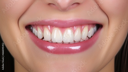 before and after treatment with dental veneers on four front teeth