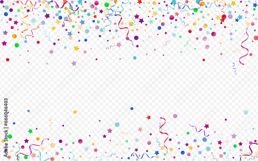 Variegated Confetti Celebrate Vector Panoramic Variegated Confetti Celebrate Vector Panoramic
