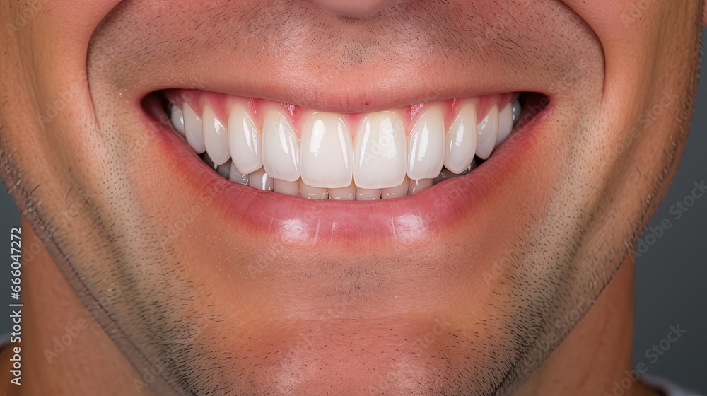 Fototapeta premium created new smile by crowns implants and veneers