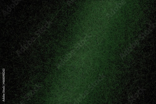 Wallpaper, texture in the form of coloured lines reminiscent of crayons. Colour transition. Disordered lines, different directions of lines. Different shades of green on a black background.	