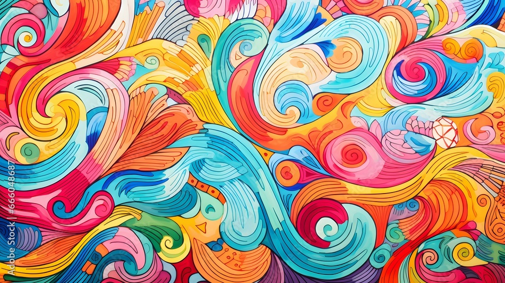 doodle pattern of flower abstract doodle pattern of flower abstract