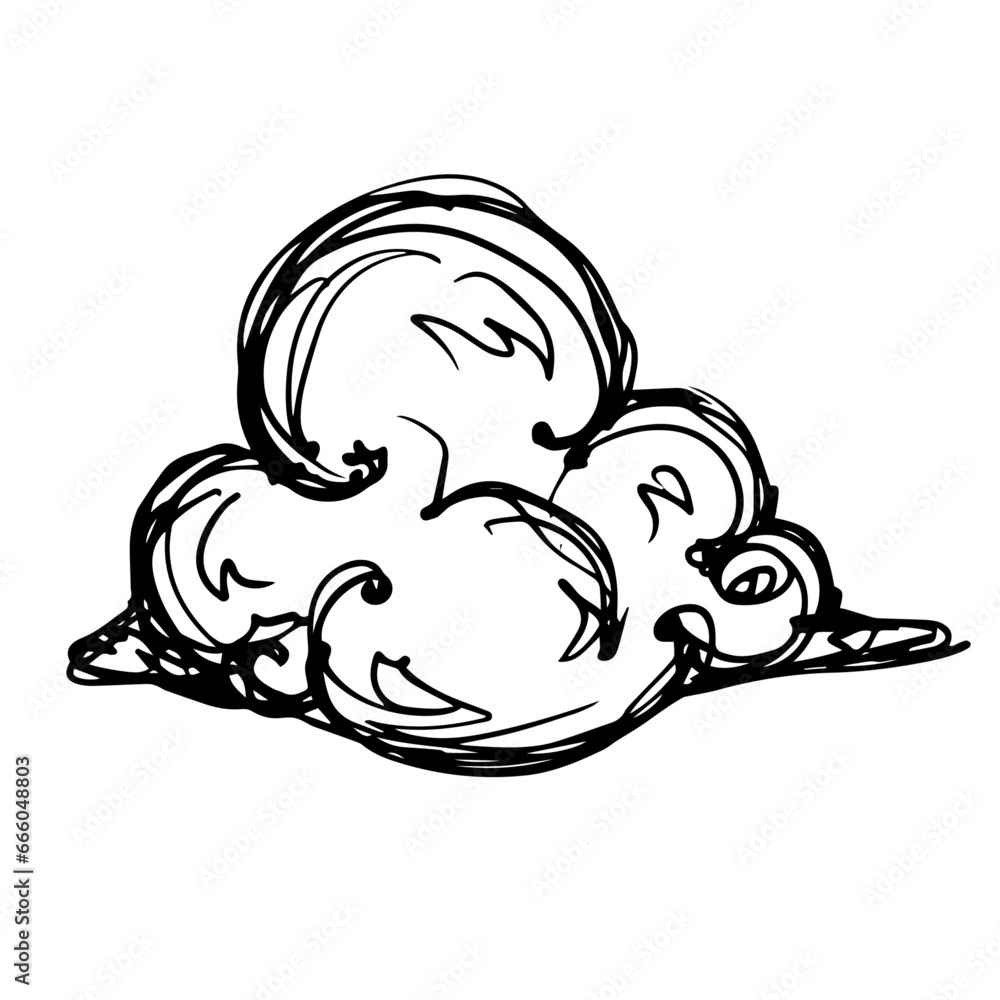 Sketch, doodle clouds. Vector graphics. Sketch, doodle clouds. Vector graphics.