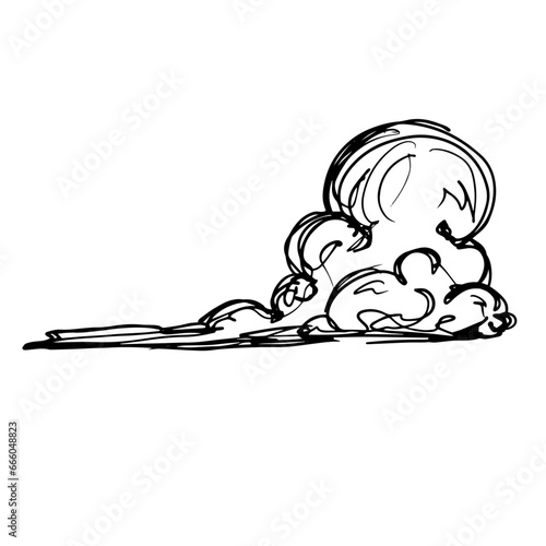Sketch, doodle clouds. Vector graphics.