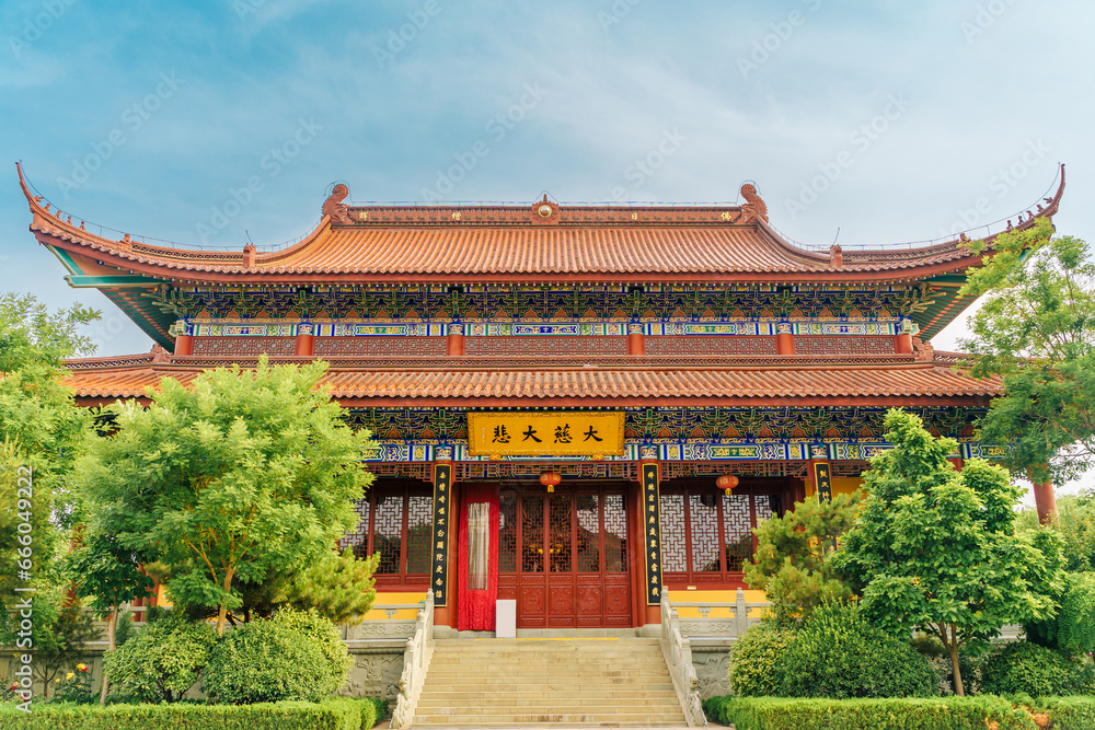 Architectural scenery of Dinghui Temple in Qihe, Shandong, China
