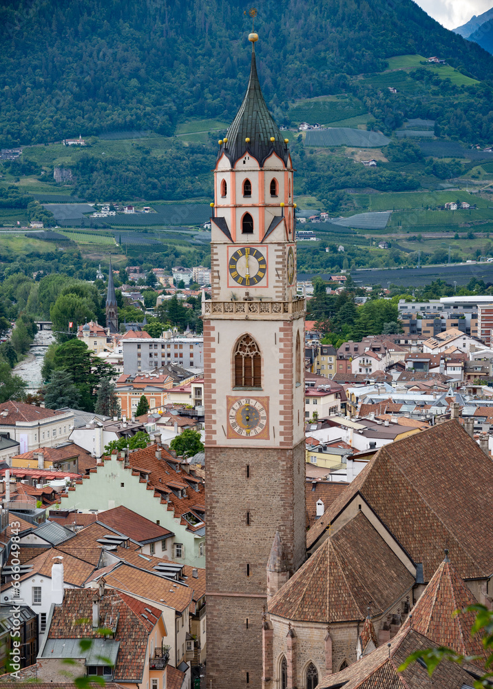 bell tower of the church of San Nicolò in Merano