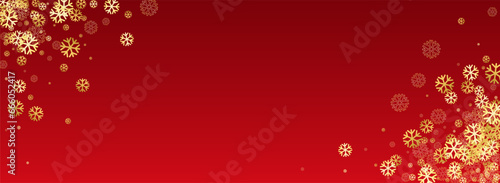 Gray Snowfall Vector Panoramic Red Background.