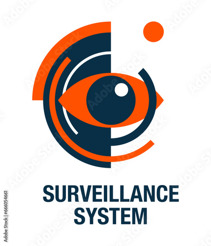 Surveillance system geometric logo template