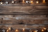 christmas decor on wooden table