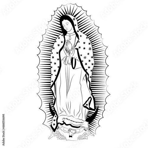 Ilustración de la Virgen de Guadalupe Vectorizada Archivo de origen ai editable 