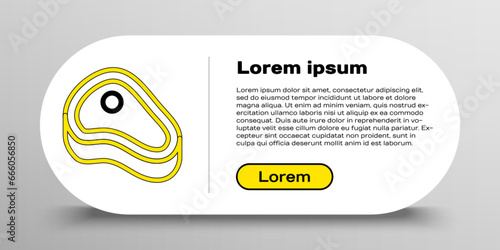 Line Steak meat icon isolated on white background. Colorful outline concept. Vector