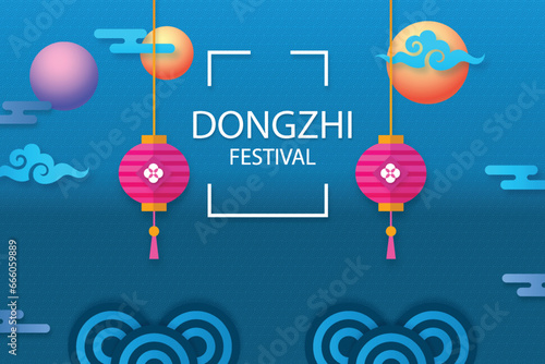 Free vector paper style dongzhi festival background