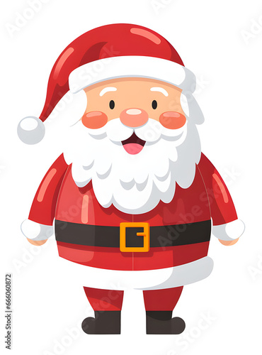 Santa clause, cartoon, character design, png, isolated background, illustrations, merry Christmas and happy new year. © Werayut