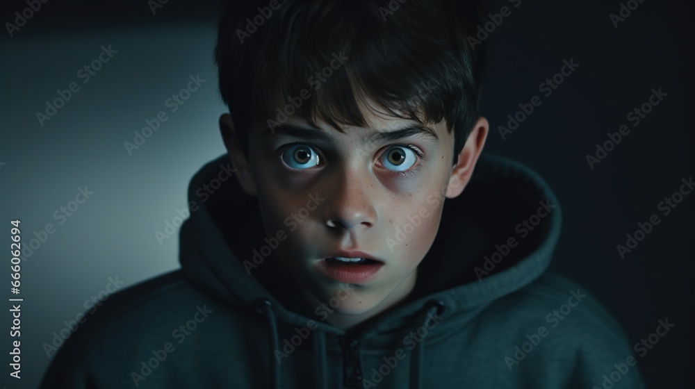Scared Boy Looking at the Camera Isolated on the Minimalist Background
Scared Boy Looking at the Camera Isolated on the Minimalist Background