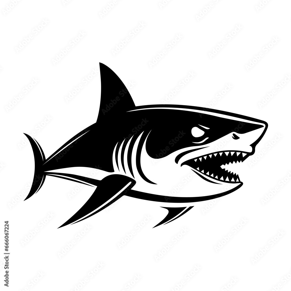 Fototapeta premium Shark vector icon
