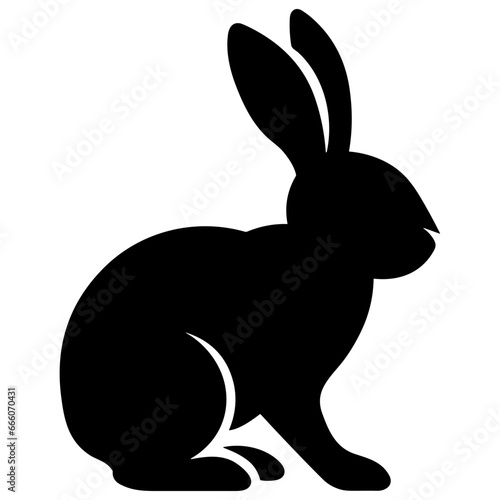 Simple Icon Illustration of Rabbit, Bunny. SVG Vector