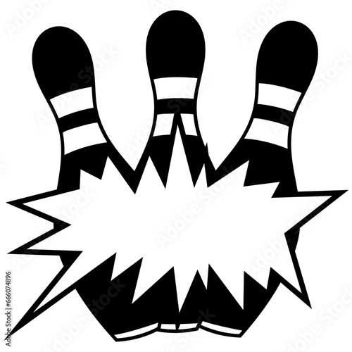 Bowling Pins Vector Name Frame