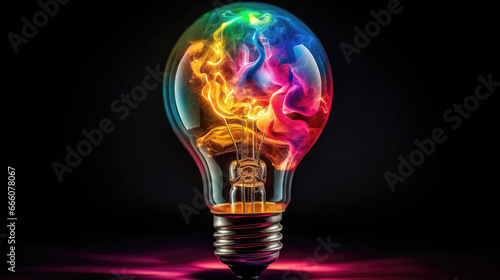 Multicolored Smoke in Bulb