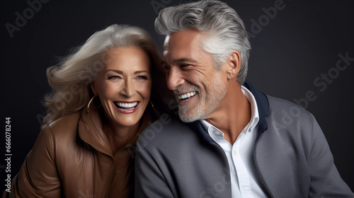 Portrait middle aged couple photo