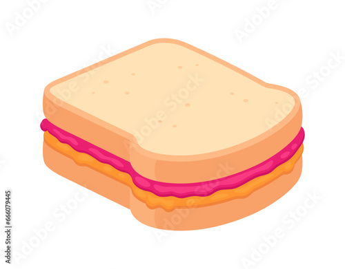PBJ peanut butter and jelly sandwich drawing
