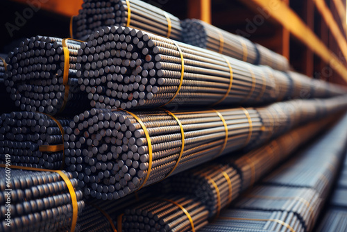 The warehouse of the steel production plant