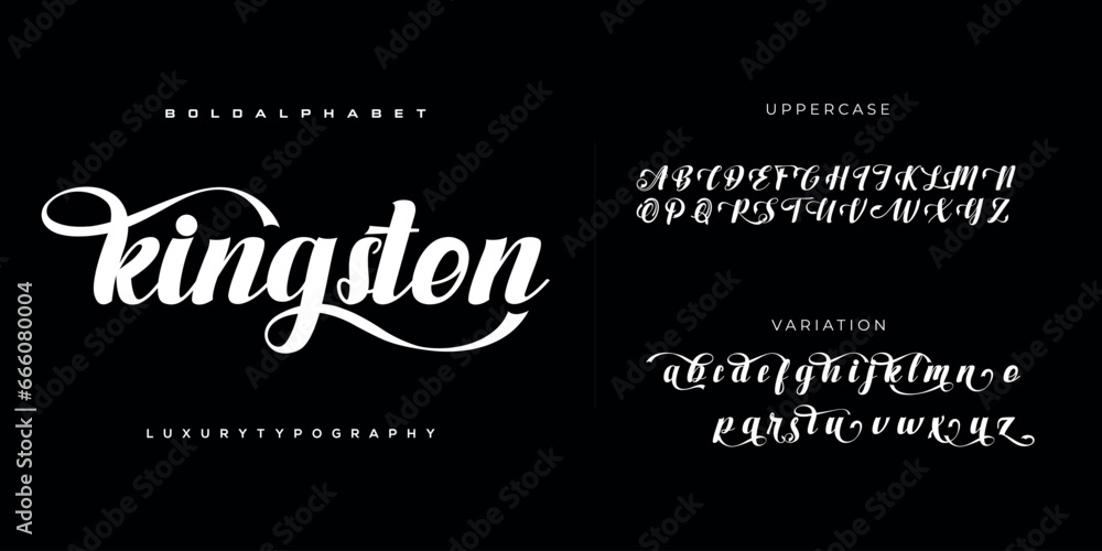 Vector quality abstract fashion font alphabet minimal modern urban fonts for logo brand etc typography vector illustration - obrazy, fototapety, plakaty 