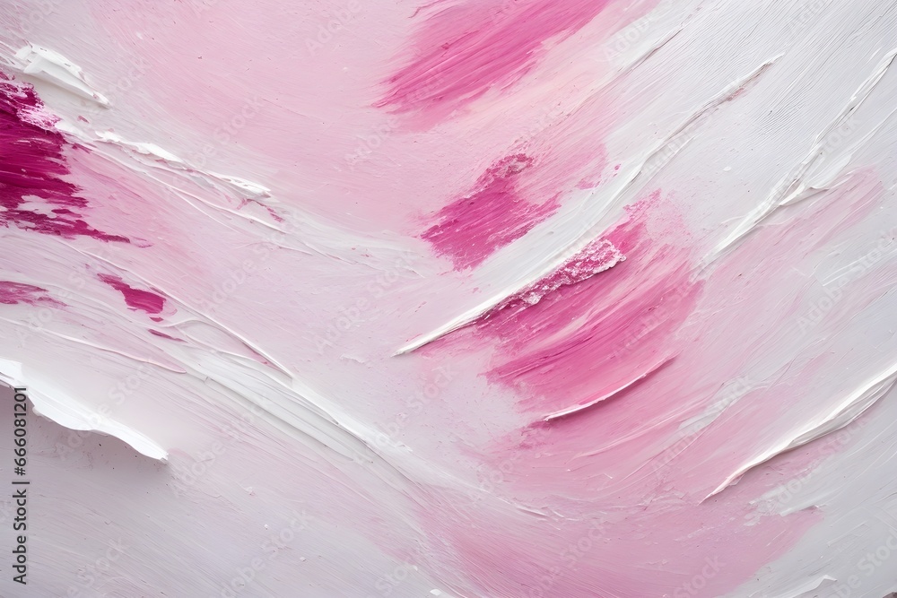 Closeup of abstract pink texture background.. Oil, acrylic brushstroke, pallet knife paint on canvas (Generative Ai)