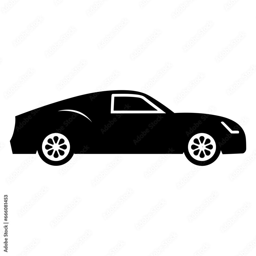 Modern Sport Car Icon Illustration. SVG VectoR Modern Sport Car Icon Illustration. SVG VectoR