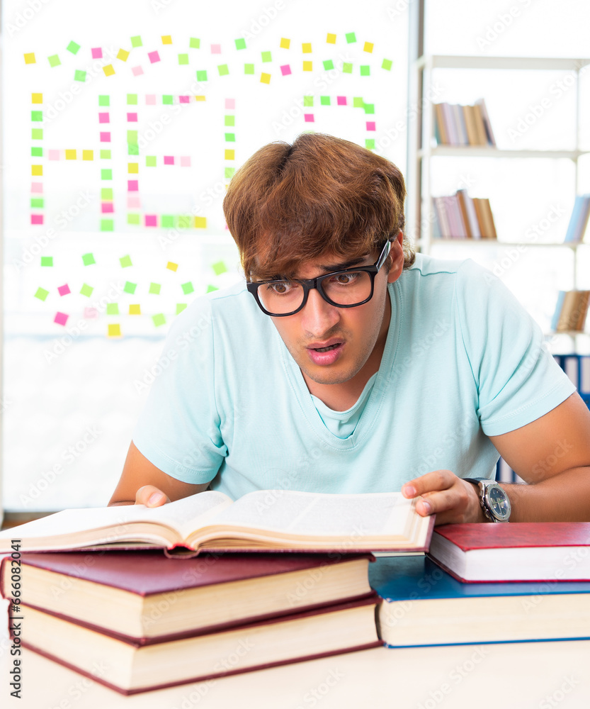 Student preparing for university exams Student preparing for university exams
